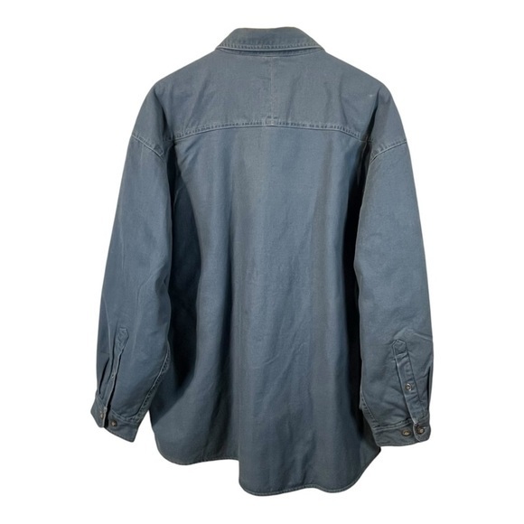 Saddlebred Denim Lined Button Down‎ Shirt Jacket Blue Warm Men Size XL - Picture 4 of 8